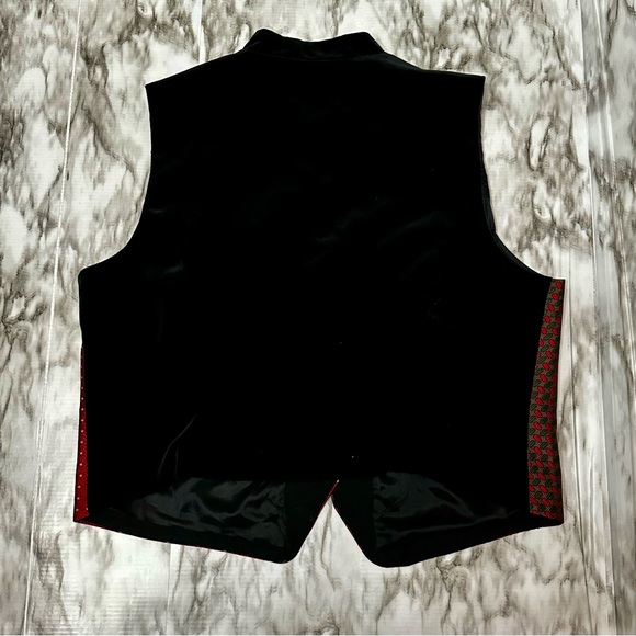 Vintage 80s 90s Silk Blend Patchwork Vest Sz L Boho Retro Tapestry Dark Acedemia - Picture 5 of 8